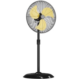Uthfy 24" 8000 CFM Pedestal Fan Oscillating, High Velocity standing fan with 3 Speed, Adjustable Height, Industrial Fans Heavy Duty with Powerful Motor, 120° Cooling for Warehouse, Garage, Gym, Patio