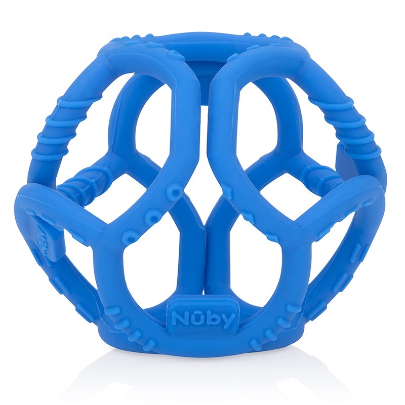 Nuby Tuggy Teething Ball, Colors may vary