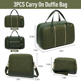 Duffle Bag for Travel,40L Weekender Bags for Women with Toiletry,Carry On Overnight Gym Bags for Women Personal Item Travel