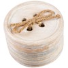 Sass & Belle Wooden Brown Button Coaster - Set of