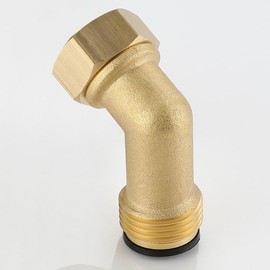 Bropury Garden Hose Elbow Connector 45 degree hose elbow Hose Adapter 3/4"" Elbow- Eliminates Stress and Strain On RV Water Intake Hose Fittings, 3/4"" FHT x 3/4"" MHT (2pcs-45°)