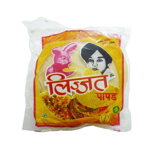 Papad Garlic Lijjat 7.1 oz (200 g), 1 Bag Garlic