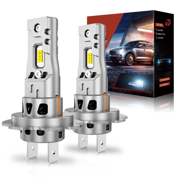 Auxiracer H7 LED Headlights High or Low Beam Bulbs Super