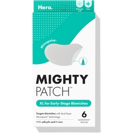 Mighty Patch Parches Hidrocoloides De Micropuntos Grandes Para Imperfecciones Faciales De Hero Cosmetics, Adhesivos Para El Acné En Etapa Temprana Y Granos Ocultos, 1385 Micropuntos Patentados, Paquet