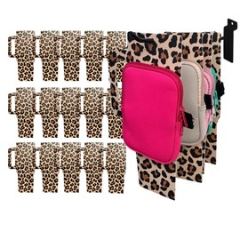 Reusable Display Holders in 40 oz. Tumbler with Handle Shape | 15 pk Leopard for Cup Belt Bags Pouch with Strap Mini Bag Water Bottle Pouch for Boutique Owners and Resellers 10.6 x 5.75”