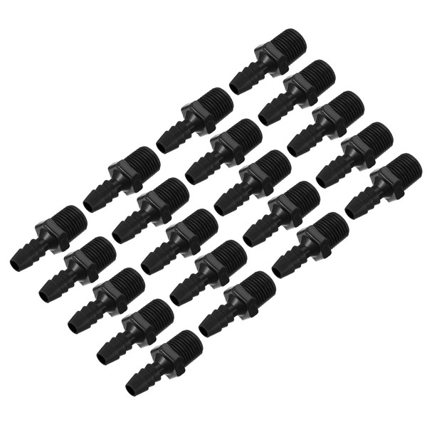 PATIKIL 1/4" Barb x 1/4" NPT Male Connector, 10 Pcs