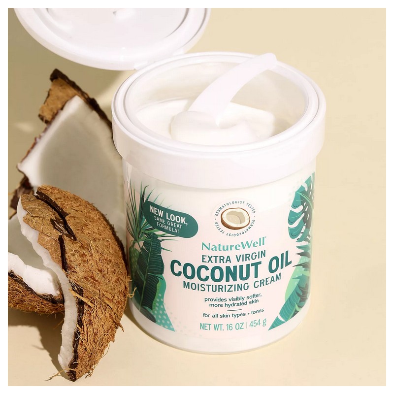 NatureWell Coconut Oil Moisturizing Cream Extra Virgin , 16 oz.