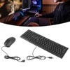 Keyboard and Mouse Combo Black Waterproof 104 Keys Anti Slip