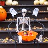 QUSTGO Halloween Skeletons Decorations, 16" Small Skeleton with Full Body