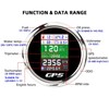 6-in-1 GPS Speedometer 3-3/8" 85mm MAIMEIMI Multi-Functional Adjustable Tachometer Voltmeter