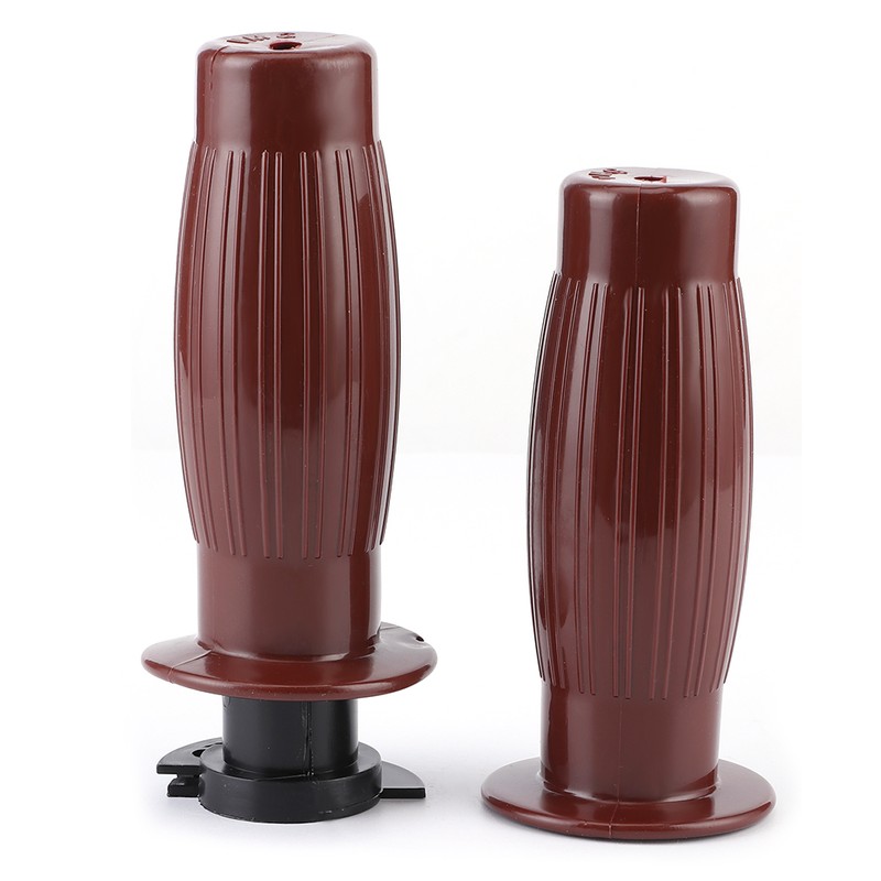 2pcs 7/8in Retro Rubber Throttle Handlebar Non-Slip Handle Grip Universal