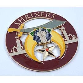 Shriners Masons Masonic 3" Metal car Emblem 3D Decal MAS11