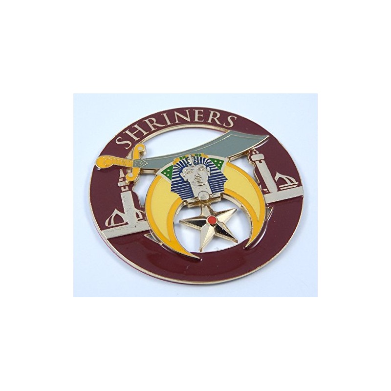 Shriners Masons Masonic 3" Metal car Emblem 3D Decal MAS11