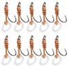 Be In Your Mind 10pcs Size 12 Barbless Pre-Tied Hook