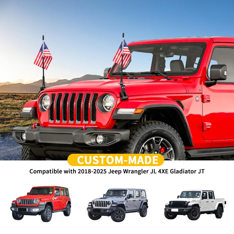 RERPRO Flag with Pole and Mount Holder Compatible with 2018-2026