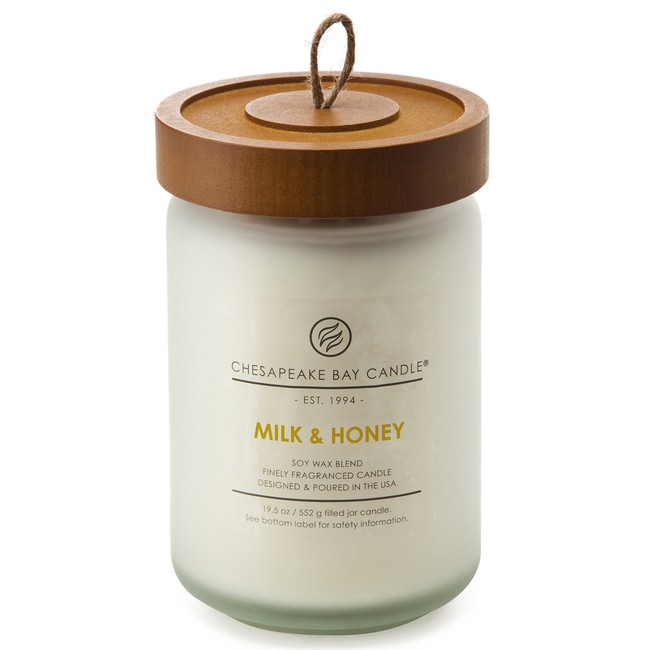 Chesapeake Bay Candle PT92191 Candle Scented Candle, Milk & Honey, Large Jar