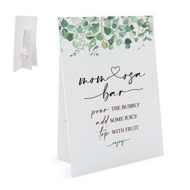 stizak Eucalyptus Momosa Bar Sign, Momosa Bar Signage Party, Wedding Party Decor, Birthday Bar Party Decor, Momosa Bar Decoration, Bridal Shower Sign, Bridal Shower Decorations（xcmm26）