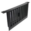 Canplas Industries-16" x 9" Black Rectangular Vinyl Standard Foundation Vent