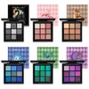 Punk Smoke Glitter Eyeshadow 9 Colors, Palette Shadow Pigment, Gray
