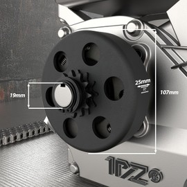 1PZ XNE-JV3 Go Kart Clutch 3/4" Bore 12T with #35 Chain Centrifugal Clutch and Chain for Go Kart Minibike Honda Kart Engines