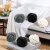 SZETOSY Knotted Ball Throw Pillow Round Plush Decoration Cushion for