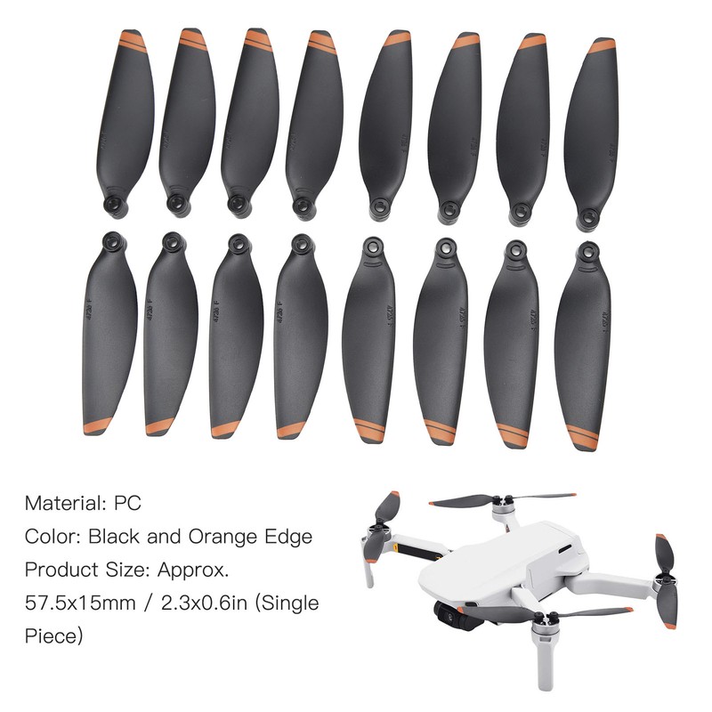 4 Pairs Drone Propellers Replacement Low Noise Quick Release Blades