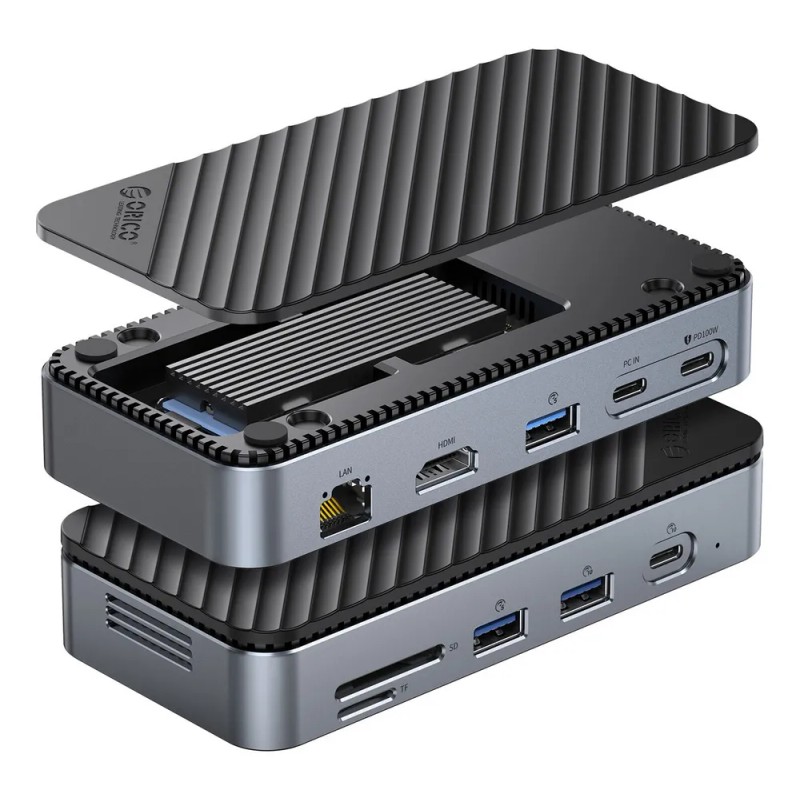 Orico Hub USB-C 10 en 1 con Carcasa SSD M.2