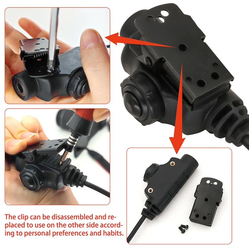 HEARFALCOM Tactical Military Accessories 6-Pin V2 U94 PTT Adapter for