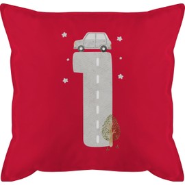 Shirtracer Kissen 50x50-1. - 1 Geburtstag Kindergeburtstag 1st Birthday 1 Jahr Baby Zwei Babygeburtstag - 50 x 50 cm - Rot - 1ster jähriger Year for