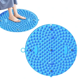 Liroyal Acupressure Point Mat, Foot Pressure Pad, Foot Massager, Foot Massager, Walking Mat, Fatigue Reduction, Walk Stone Trap Point Mat, Anti-Slip, Foldable, Compact, Round Acupressure Board, Foot