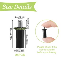 UFURMATE Spring Loaded Plastic Repair Pins Cabinet Door Repair Pins Spring Repair Pins Damper Replacement Repair Pins Cabinet Furniture Shelf Pins Support Diameter