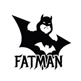 Fatman Decal - B*tman - Fat Guy - Chubby - Funny Sticker - Bumper Sticker | Multiple Colors and Sizes | Vinyl Decal by Check Custom Design