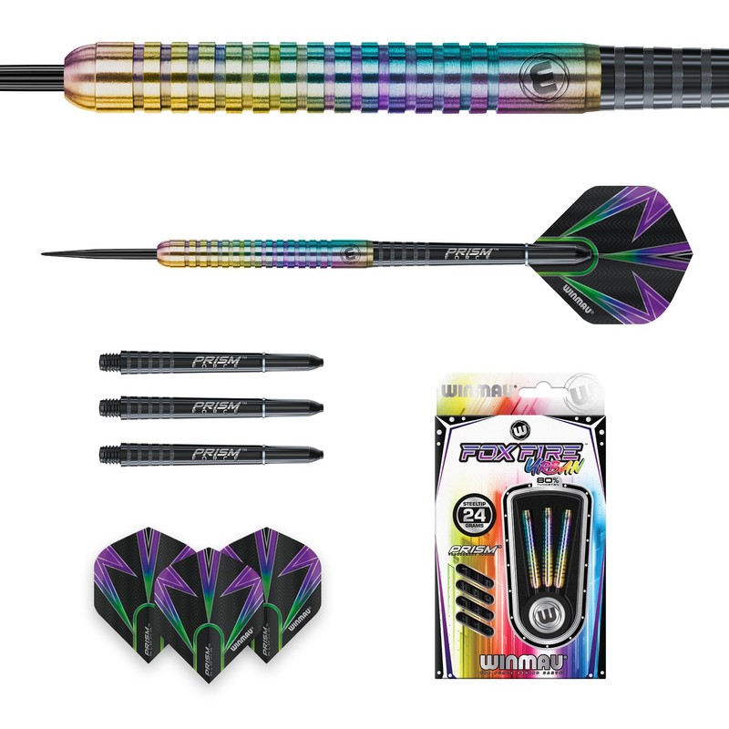 WINMAU Foxfire Urban 24 Gram Professional Tungsten Darts Set with