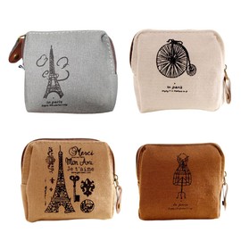 BZKSER Coin Bag - 4 Pieces Small Purse Women's Small Purse Women's Small Mini Purse Women's Mini Purse Women's Coin Purse for Coins Cards Keys