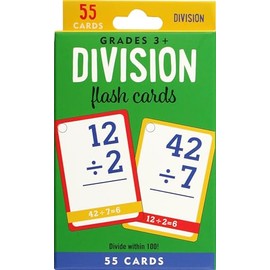 Division Flash Cards (55 Cards, Grades 3 and up)