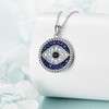 AXELUNA Evil Eye Pendant Necklace for Women 925 Sterling Silver