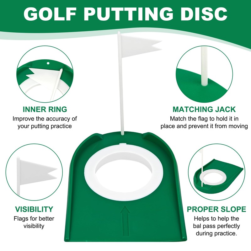 AZKEEGREY 6 Pack Golf Putting Cup and Flag, Golf Putting
