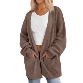 LILLUSORY Womens Cardigan Sweater Fall Fashion Outfits Clothes 2025 Teacher Work Office Old Money Long Oversized Winter Travel Cozy Chunky Knit Winter Essential Business Casual Clothing