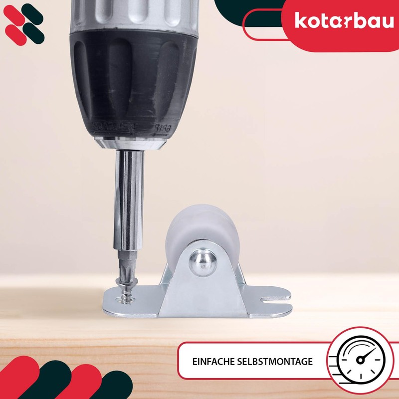 KOTARBAU Transport Castors 22 mm / 33 mm Rubber Universal