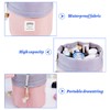 Makeup Bags for Women, Waterproof Round Travel Drawstring Make Up