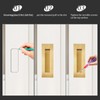 senharvest Pocket Door Pull and Edge Pull Set Brushed Gold,