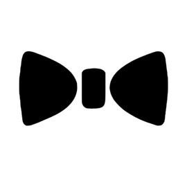 Bow Tie Iron On Decal, DIY Heat Transfer Vinyl Applique, Wedding Tshirt Patch, Formal Tie Party Shirt Novelty Graphic, Pick Size Color, Iron-On Almost Anything (Black)