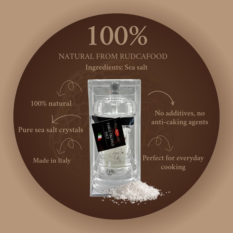 Rudca Food Table Truffle Salt – 100% Natural Sea Salt