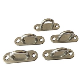 Sunload Eye Plate Oval/Slim V4 A Rust-Proof Stainless Steel Pack of 5), 80 mm
