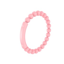 QALO Men & Women's Tranquil Silicone Bracelet, Ultra Comfortable Unisex Bangle, Durable, Water Resistant Bracelet, Pink, Medium/Large