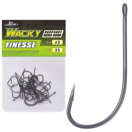 Drop Shot Hooks Wacky Rig Neko Bass Fishing Finesse Worm Size 2/0~#4 25Pack Bulk (Size 2 Pack of 25)