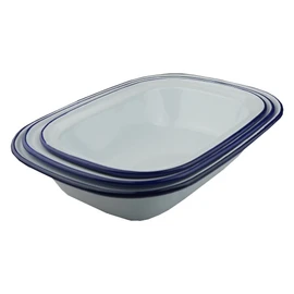 NEW - Falcon Enamel Bakeware Set of 3 Pie Dishes - 1 of each 24cm 26cm 28cm