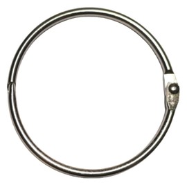 Loose-Leaf Binder Ring, Large Book Clip, 3.5 inch Metal Book Clip, Silver Round Shower Curtain Ring, Home Decoration (10 Pcs)