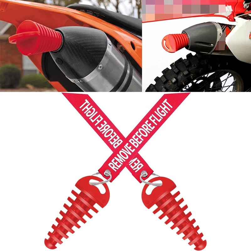 2 x Exhaust Plugs, Motorcycle Exhaust Plugs, for Motorcycles, Off-Road