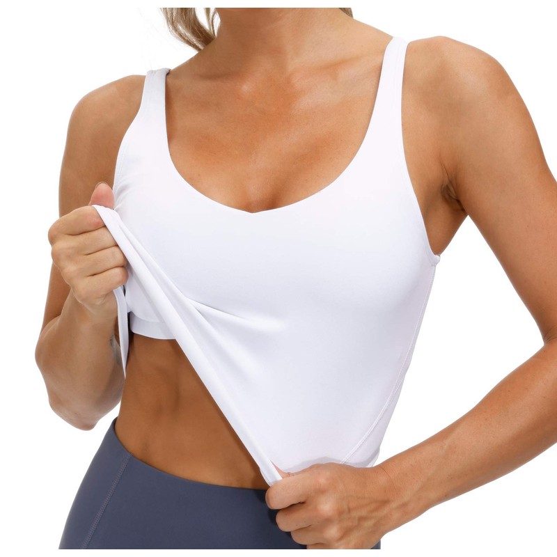 Women’s Longline Sports Bra Wirefree Padded Medium Support Yoga Bras